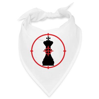 Taktisches Schachmatt-Königsziel - Bandana - Weiß - Vorne