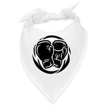 Boxhandschuhe Symbol - Bandana - Weiß - Vorne