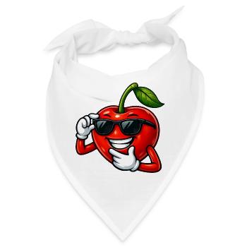Coole Kirsche Cartoon Comic Obst Design - Bandana - Weiß - Vorne
