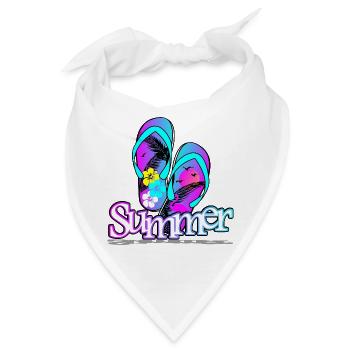 Sommer Flipflop - Bandana - Weiß - Vorne