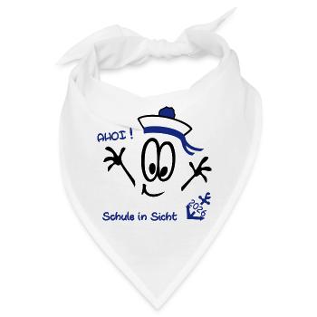 Ahoi Schulstart  - Bandana - Weiß - Vorne