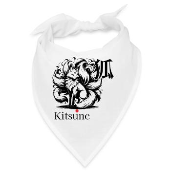 Kitsune Graffiti-Fuchszeichen - Bandana - Weiß - Vorne