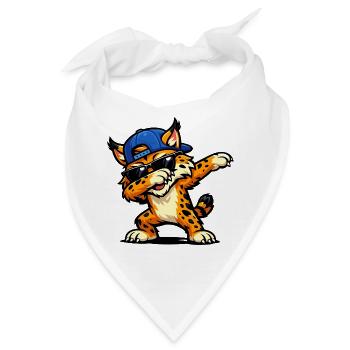 Dabbing Bobcat - Bandana - Weiß - Vorne