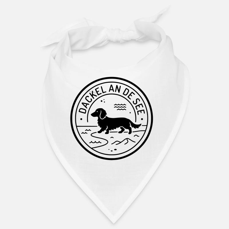 Dackel an de See Moin Platt - Bandana - Weiß