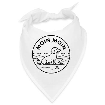Moin Dackel Meer Badge - Bandana - Weiß - Vorne
