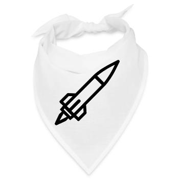 Rakete - Bandana - Weiß - Vorne