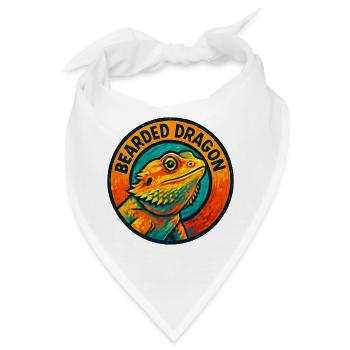 Bwearing Agame Lizard Style Bunte Gravur - Bandana - Weiß - Vorne
