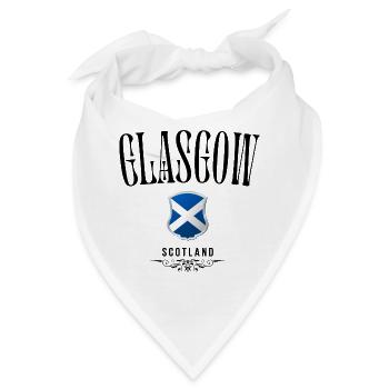 Glasgow Souvenir, elegantes Design Glasgow - Bandana - Weiß - Vorne