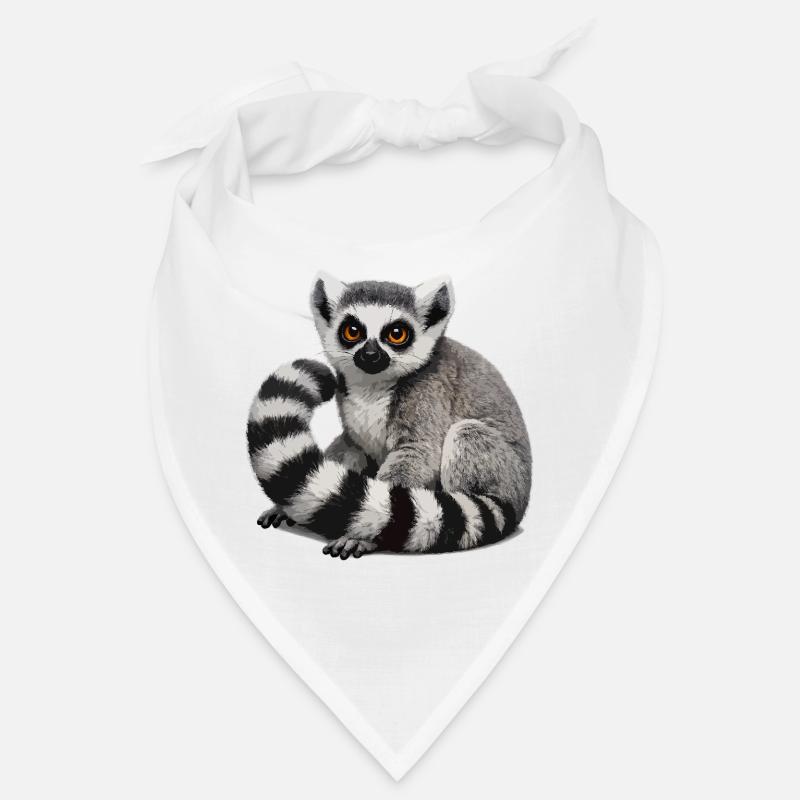 Ring-tailed lemur illustration Bandana