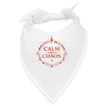 Calm in Chaos - Bandana - Weiß - Vorne