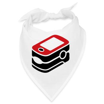 Pulsoximeter Sauerstoff Medizin - Bandana - Weiß - Vorne