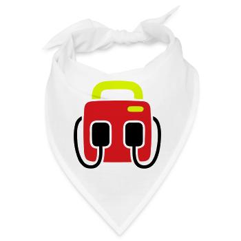 Defibrillator AED Erste Hilfe - Bandana - Weiß - Vorne
