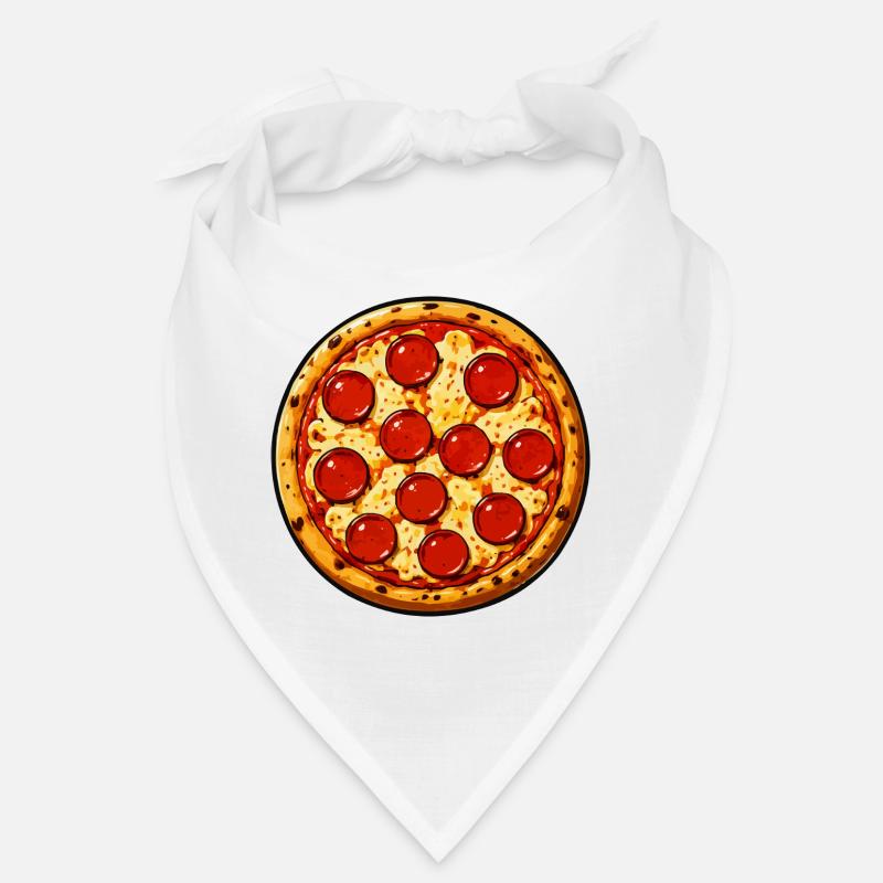 Pepperoni Pizza Illustration Comic Style Bandana