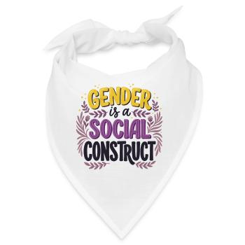 Geschlecht ist ein soziales Konstrukt - Bandana - Weiß - Vorne