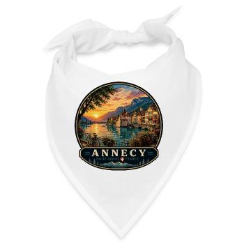 Annecy Urlaub Kolonialbauten Altstadt Wasser - Bandana - Weiß - Vorne