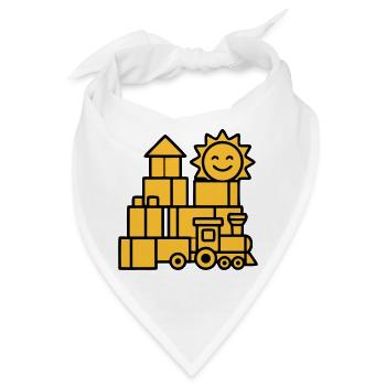 Bauklötze Eisenbahn Spielzeug - Bandana - Weiß - Vorne