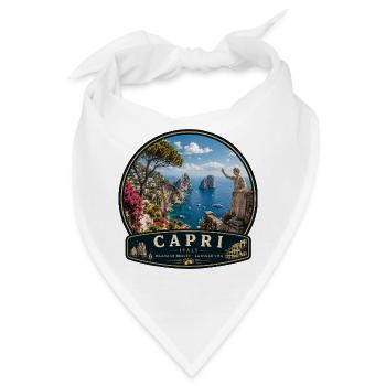 Urlaub auf Capri Italien Mittelmeer Urlaubsziel - Bandana - Weiß - Vorne