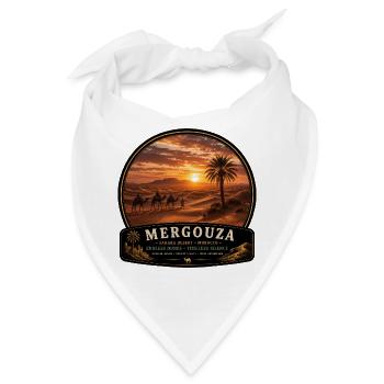 Mergouza Marokko Sahara Wüste Kamele Sonne - Bandana - Weiß - Vorne