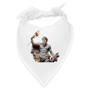 Zeus Donnergott Statue - Bandana - Weiß - Vorne