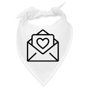 Liebesbrief - Bandana - Weiß - Vorne