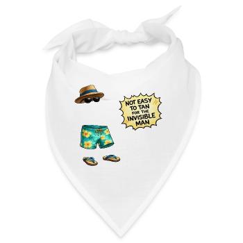 Unsichtbarer Sommerhumor am Strand - Bandana - Weiß - Vorne