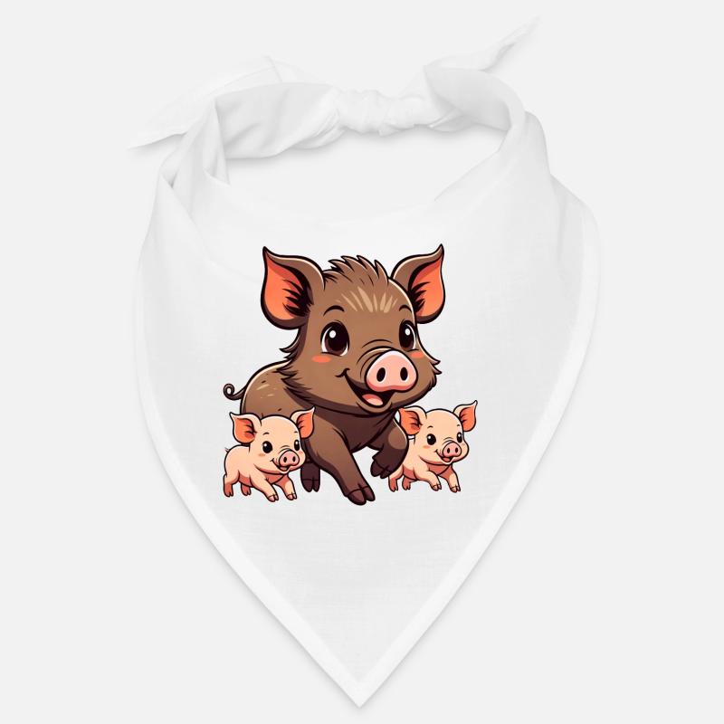 Wild boar with piglets Bandana