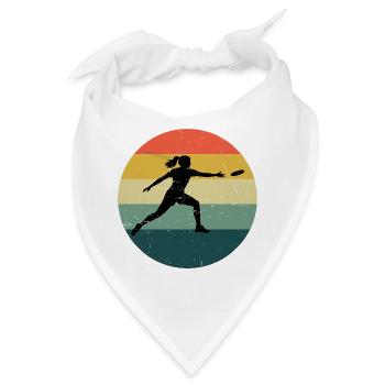 Geschenkidee für die Frisbee-Spielerin mit Frisbee - Bandana - Weiß - Vorne