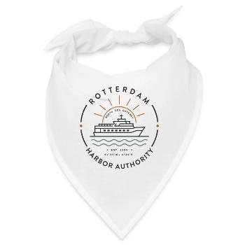 Rotterdam Harbor Authority Vintage Maritime Abzeichen - Bandana - Weiß - Vorne