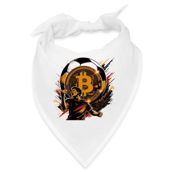 Krypto Jubel Bitcoin Power Deutschland Fußball - Bandana - Weiß - Vorne