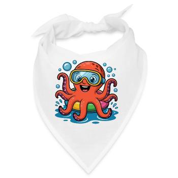TaucherOctopus Fröhlicher Tintenfisch - Bandana - Weiß - Vorne