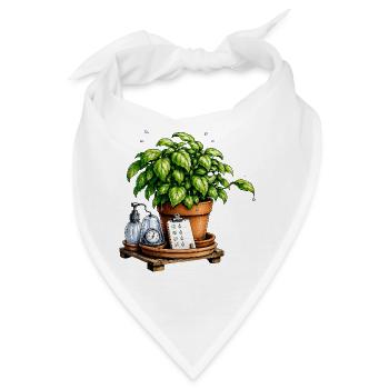 Grüner Gedanke Topfpflanze - Bandana - Weiß - Vorne