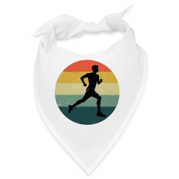 Geschenkidee für einen Running mit Running - Bandana - Weiß - Vorne