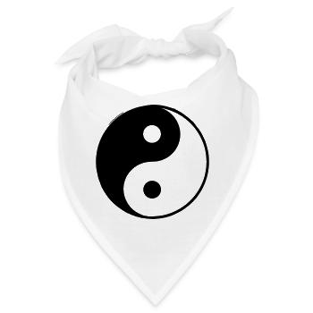 Ying Yang - Bandana - Weiß - Vorne