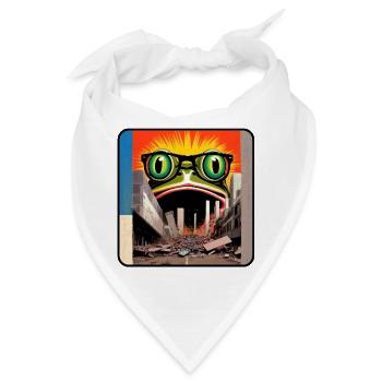 Monster Frosch Art - Bandana - Weiß - Vorne
