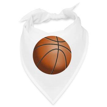 Basketball-gepunktete Textur - Bandana - Weiß - Vorne