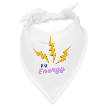 Großer Energie-Blitz - Bandana - Weiß - Vorne