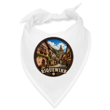 Fachwerkhaus Elsässer Weinstraße Weinberge - Bandana - Weiß - Vorne