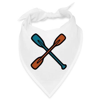 Gekreuzte Paddel Grafik - Bandana - Weiß - Vorne