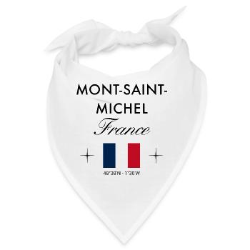Mont Saint Michel Frankreich Koordinaten Reise - Bandana - Weiß - Vorne