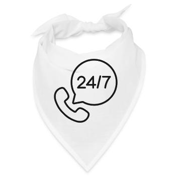24/7 Kundensupport-Hotline Icon Telefonservice Symb - Bandana - Weiß - Vorne