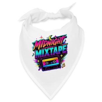 Midnight Mixtape 80er Jahre - Bandana - Weiß - Vorne