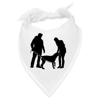 Hundebesitzer - Bandana - Weiß - Vorne