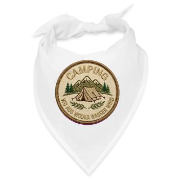 Campingpatch Bergwald Zeltmotiv - Bandana - Weiß - Vorne