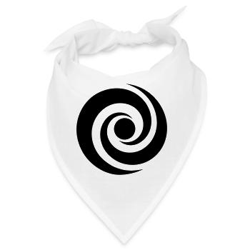 Japanische Spirale - Bandana - Weiß - Vorne