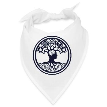 Gedankenbaum des Wissens - Bandana - Weiß - Vorne