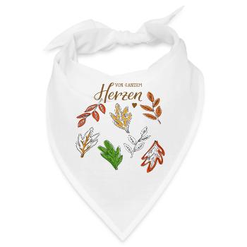 Herbstlaub - Bandana - Weiß - Vorne