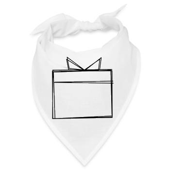 Geschenk handgezeichnet - Bandana - Weiß - Vorne