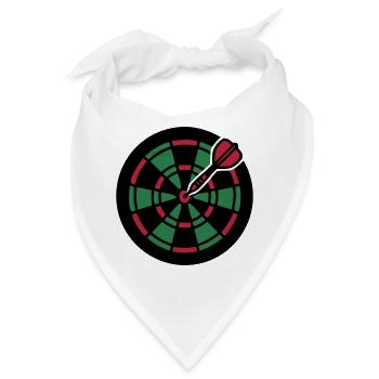 Dartscheibe Bullseye Icon - Bandana - Weiß - Vorne