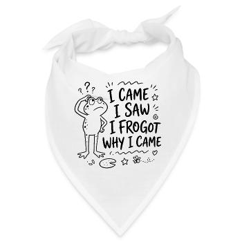 Frosch - I came I saw I frogot why I came - Bandana - Weiß - Vorne