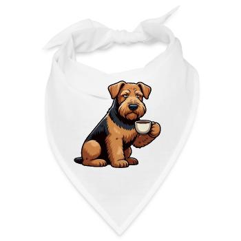 Airedale Terrier Airedales Airedaleliebhaber - Bandana - Weiß - Vorne